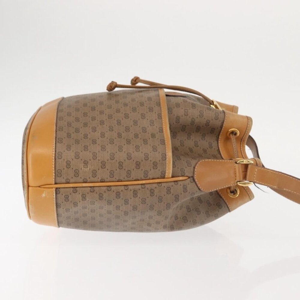 Authentic GUCCI Micro GG Supreme Shoulder Bag PVC Beige Gold 001 165 0937 - Picture 10 of 16